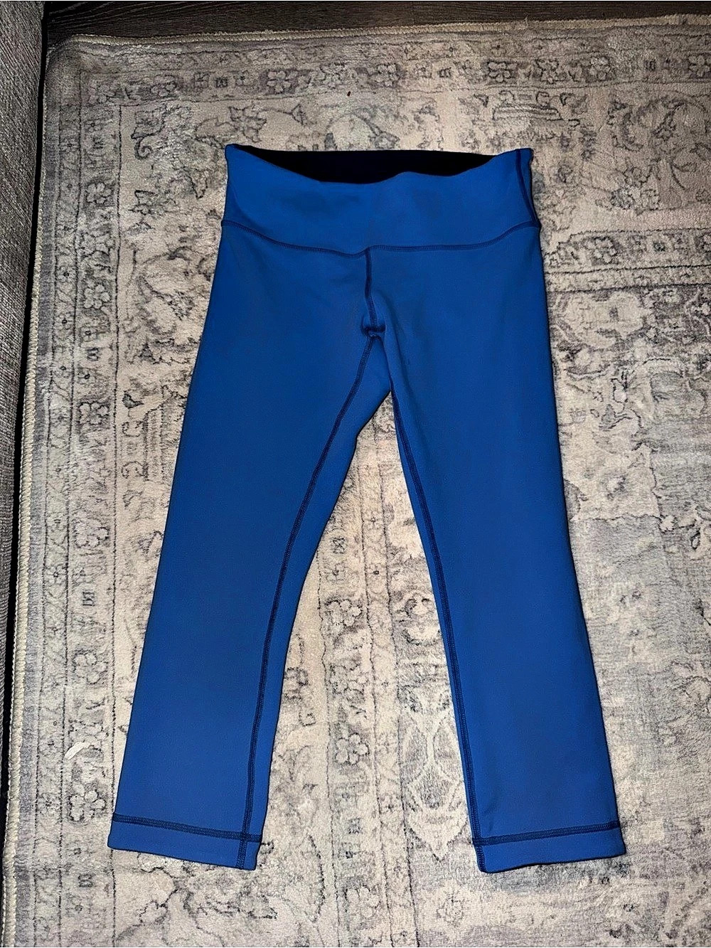 lululemon Wunder Under Crop *Reversible Blue Leggings